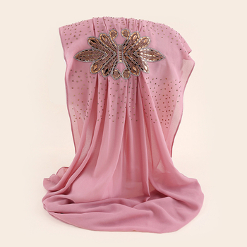 Etninio stiliaus šifono turbanas, paprastas audinys, vientisas mono raštas, siuvinėtas dekoras, pritaikomas