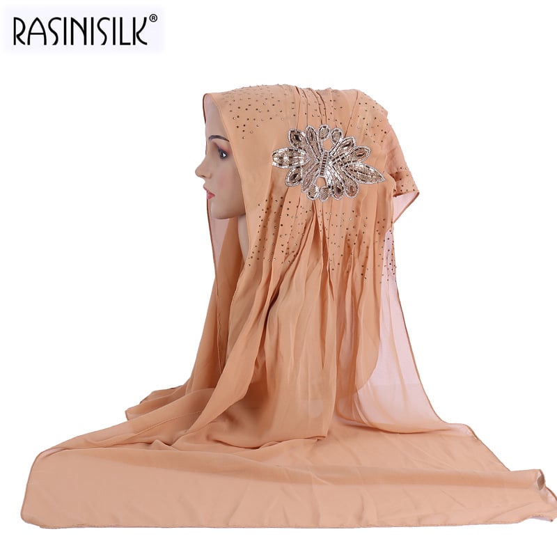 Etninio stiliaus šifono turbanas, paprastas audinys, vientisas mono raštas, siuvinėtas dekoras, pritaikomas