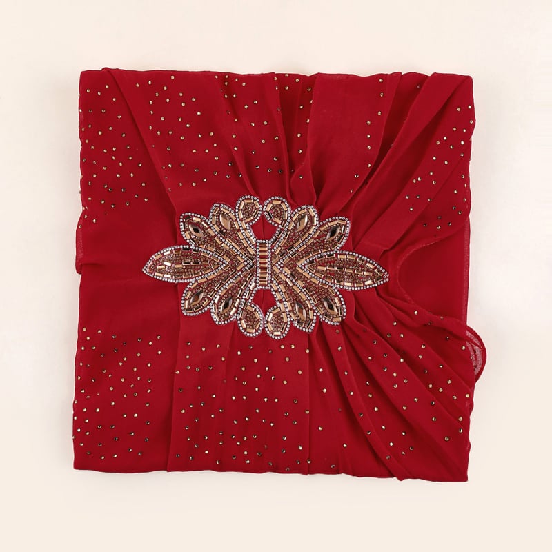 Etninio stiliaus šifono turbanas, paprastas audinys, vientisas mono raštas, siuvinėtas dekoras, pritaikomas