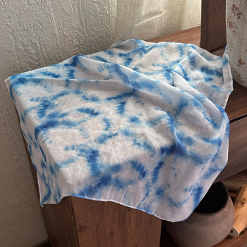 Șal pătrat mic – Tie-Dye, protecție solară, stil INS, țesătură viscoză TR, țesătură simplă (vara 2024)