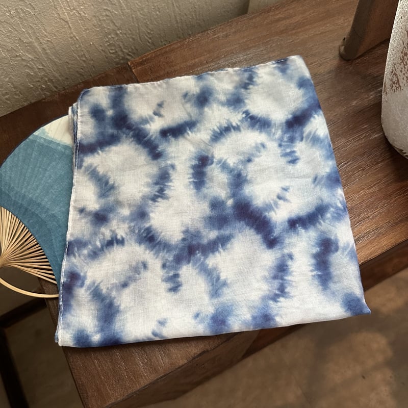 Șal pătrat mic – Tie-Dye, protecție solară, stil INS, țesătură viscoză TR, țesătură simplă (vara 2024)