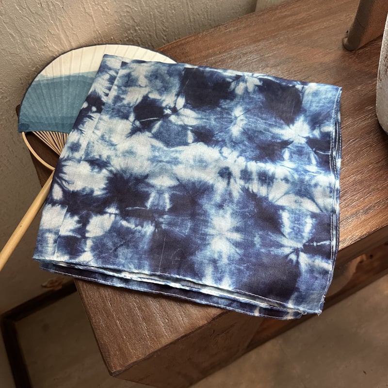 Șal pătrat mic – Tie-Dye, protecție solară, stil INS, țesătură viscoză TR, țesătură simplă (vara 2024)