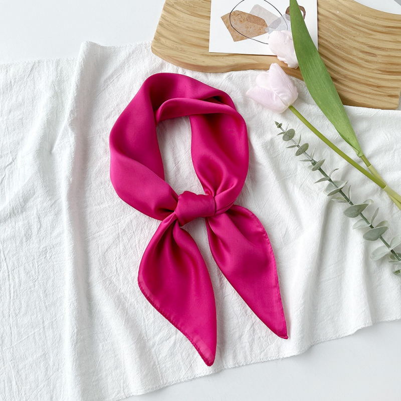 Șal pătrat din satin, țesătură simplă, Suzhi Silk, origine Hangzhou, listare primăvara 2024