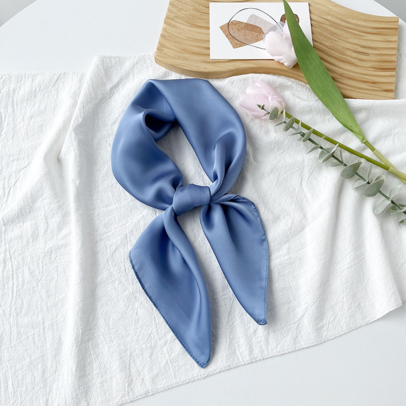 Șal pătrat din satin, țesătură simplă, Suzhi Silk, origine Hangzhou, listare primăvara 2024