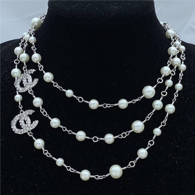 Kaklo grandinė puloveriui iš vario ir elektroninio balto plieno, vintage raštas, kvadratinis dizainas, ilgis 81 cm+