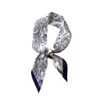 Șal pentru păr în stil franțuzesc din mătase sintetică, panglică lungă – țesătură simplă, imprimare, Primăvara 2024