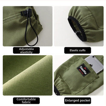 Auduma aizsargrokas darbam – ūdensizturīgas, eļļas noturīgas, pret netīrumiem, minimālais stils