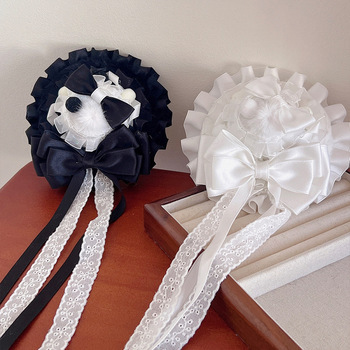 Spona za kosu s mašnicom, ručno izrađena tkanina, za djecu, korejski stil, bez logotipa