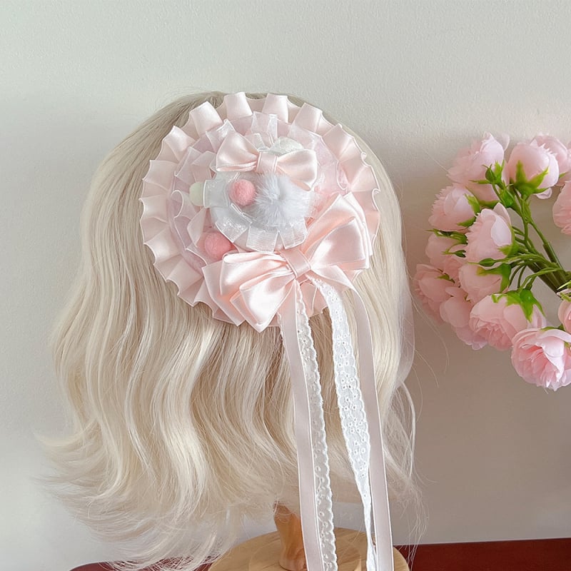 Spona za kosu s mašnicom, ručno izrađena tkanina, za djecu, korejski stil, bez logotipa