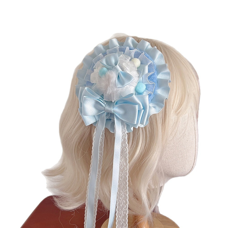 Spona za kosu s mašnicom, ručno izrađena tkanina, za djecu, korejski stil, bez logotipa