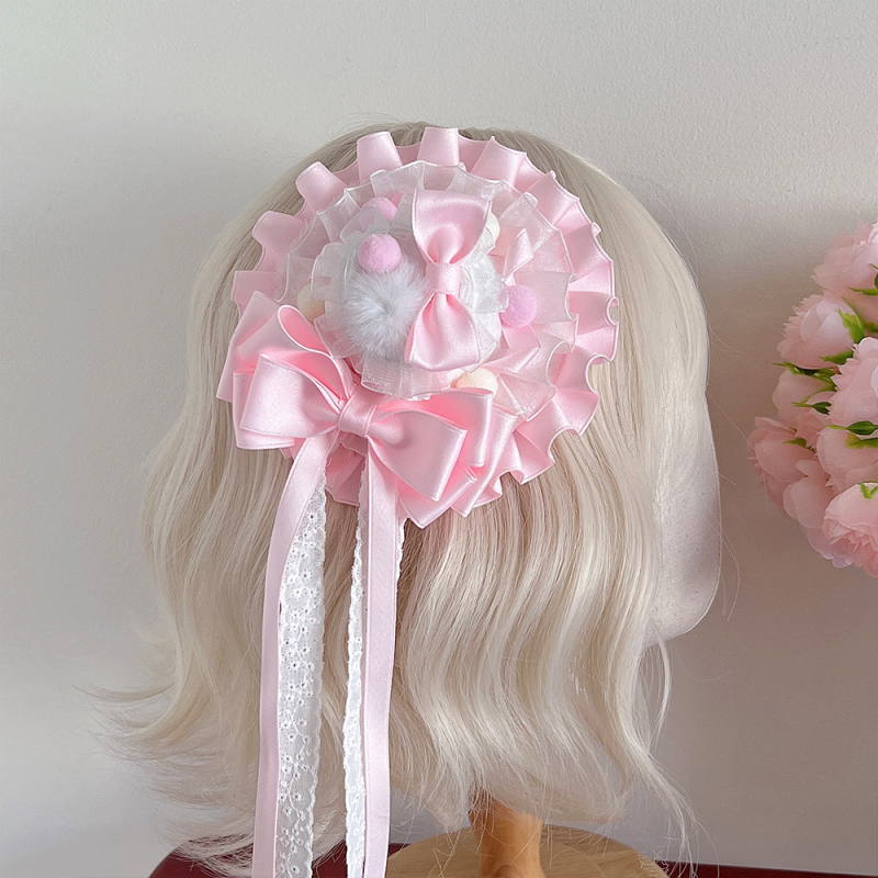 Spona za kosu s mašnicom, ručno izrađena tkanina, za djecu, korejski stil, bez logotipa