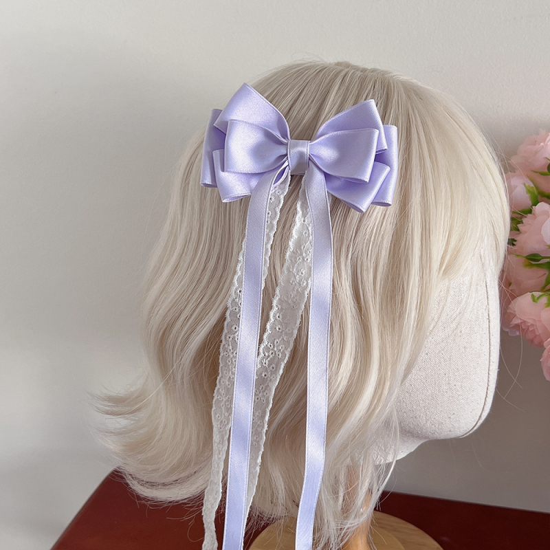 Spona za kosu s mašnicom, ručno izrađena tkanina, za djecu, korejski stil, bez logotipa