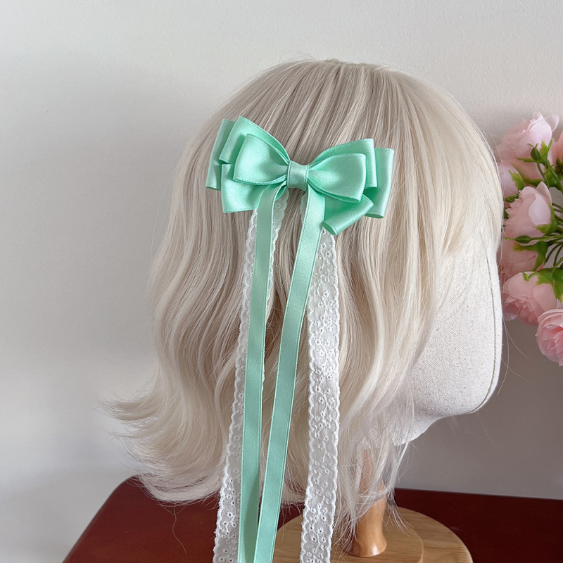 Spona za kosu s mašnicom, ručno izrađena tkanina, za djecu, korejski stil, bez logotipa