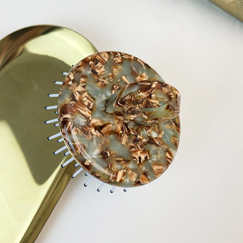 Гребен за коса с въздушна възглавница, материал оцетна киселина, винтидж стил, унисекс, кръгло оформяне, прилагане на масло