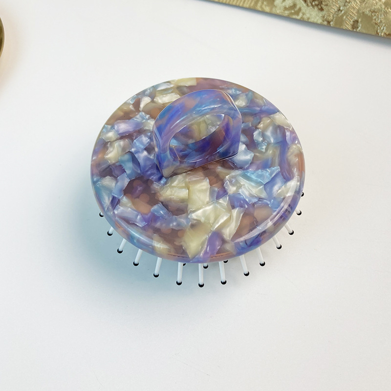 Гребен за коса с въздушна възглавница, материал оцетна киселина, винтидж стил, унисекс, кръгло оформяне, прилагане на масло