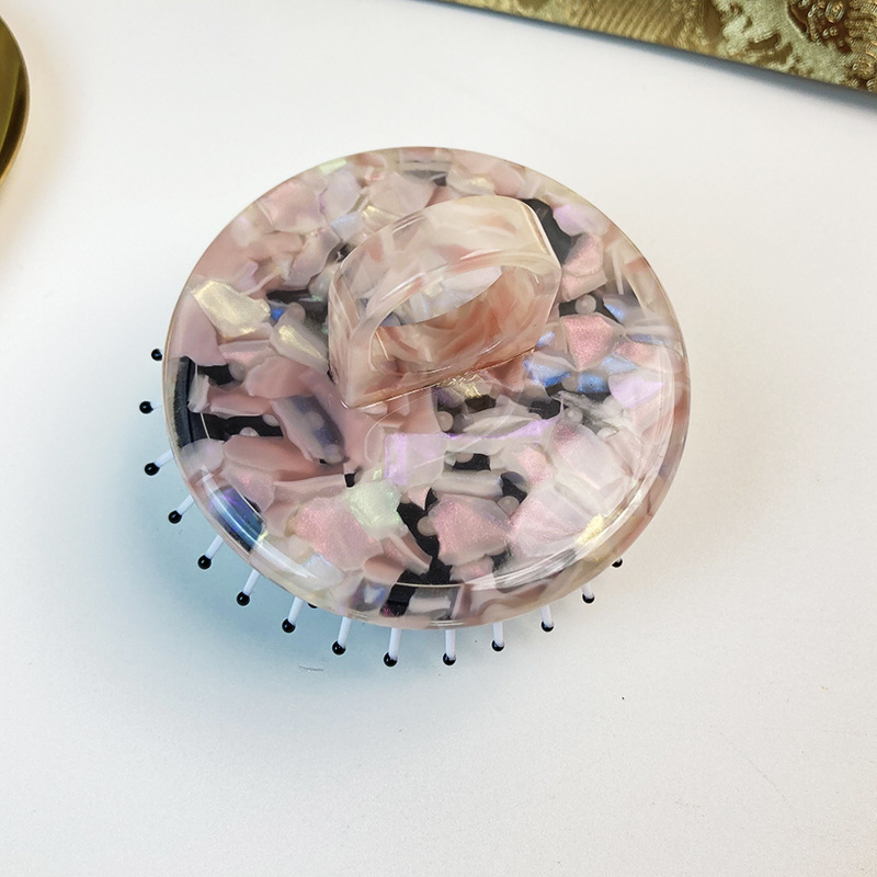 Гребен за коса с въздушна възглавница, материал оцетна киселина, винтидж стил, унисекс, кръгло оформяне, прилагане на масло