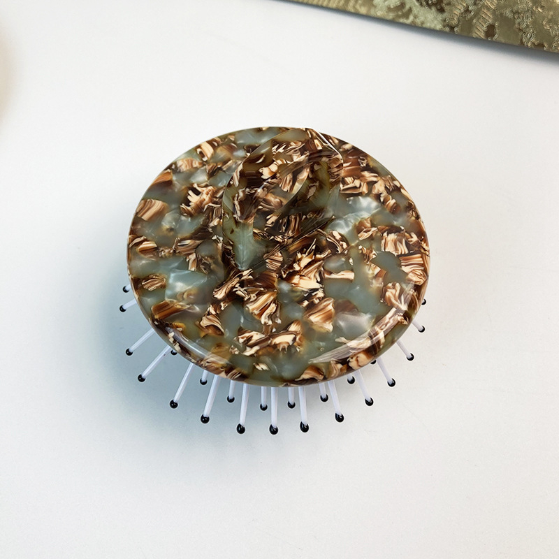 Гребен за коса с въздушна възглавница, материал оцетна киселина, винтидж стил, унисекс, кръгло оформяне, прилагане на масло