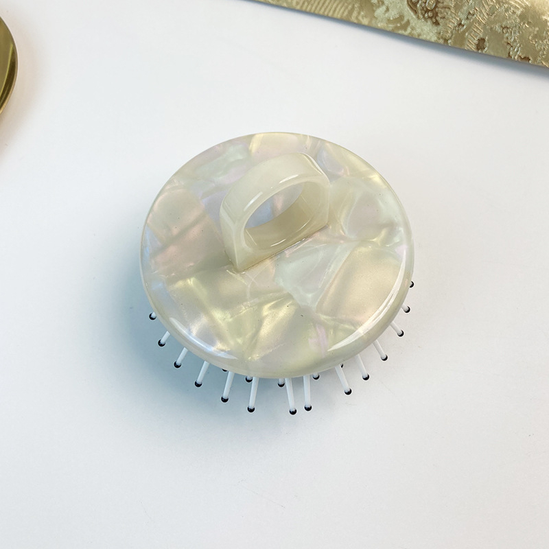 Гребен за коса с въздушна възглавница, материал оцетна киселина, винтидж стил, унисекс, кръгло оформяне, прилагане на масло