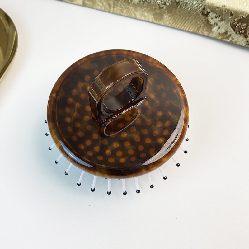 Гребен за коса с въздушна възглавница, материал оцетна киселина, винтидж стил, унисекс, кръгло оформяне, прилагане на масло