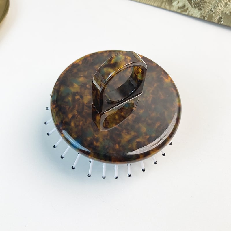 Гребен за коса с въздушна възглавница, материал оцетна киселина, винтидж стил, унисекс, кръгло оформяне, прилагане на масло