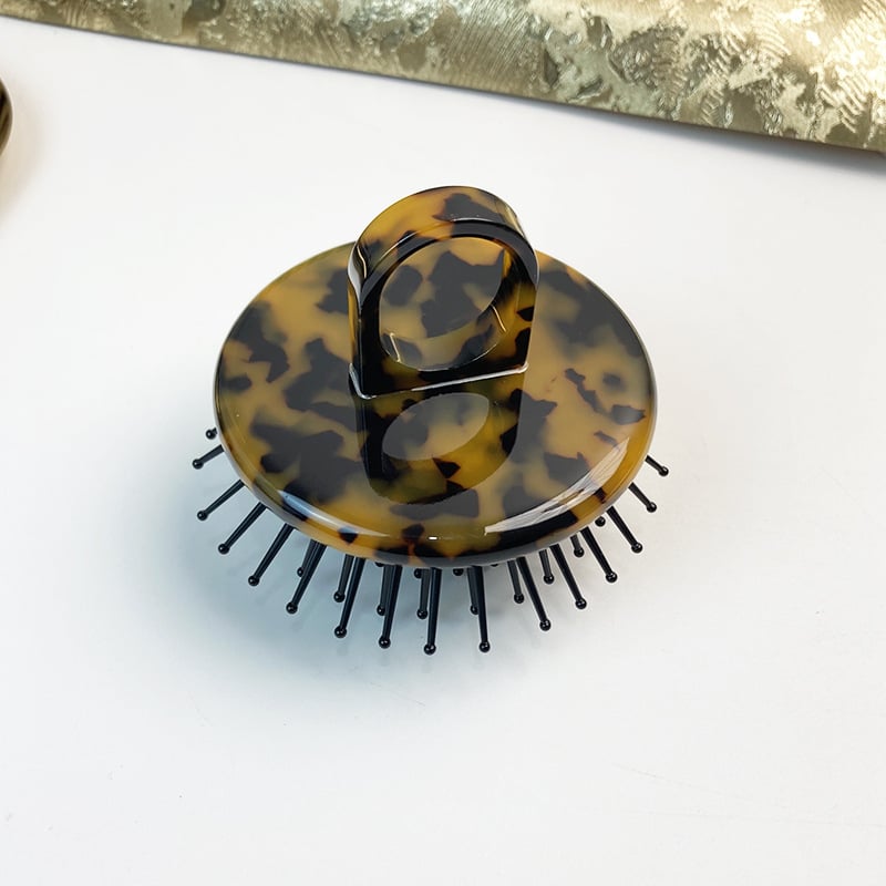 Гребен за коса с въздушна възглавница, материал оцетна киселина, винтидж стил, унисекс, кръгло оформяне, прилагане на масло