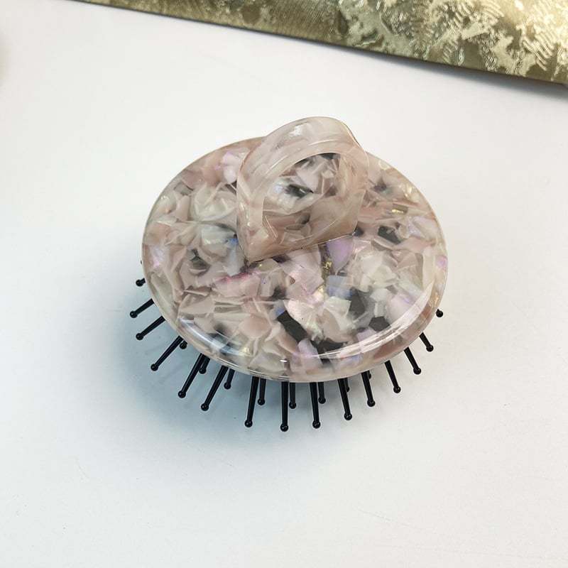 Гребен за коса с въздушна възглавница, материал оцетна киселина, винтидж стил, унисекс, кръгло оформяне, прилагане на масло