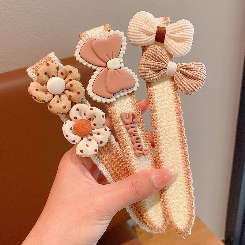 Vaikų plaukų aksesuarai - rankų darbo Velcro lankelis plaukams, Princesių serija, raštai: lankas/gėlė/raidė, amžius 3–10 metų