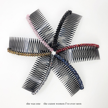 Кристална фиба за коса с розов кварц, геометрична форма, корейски стил, плетена обработка