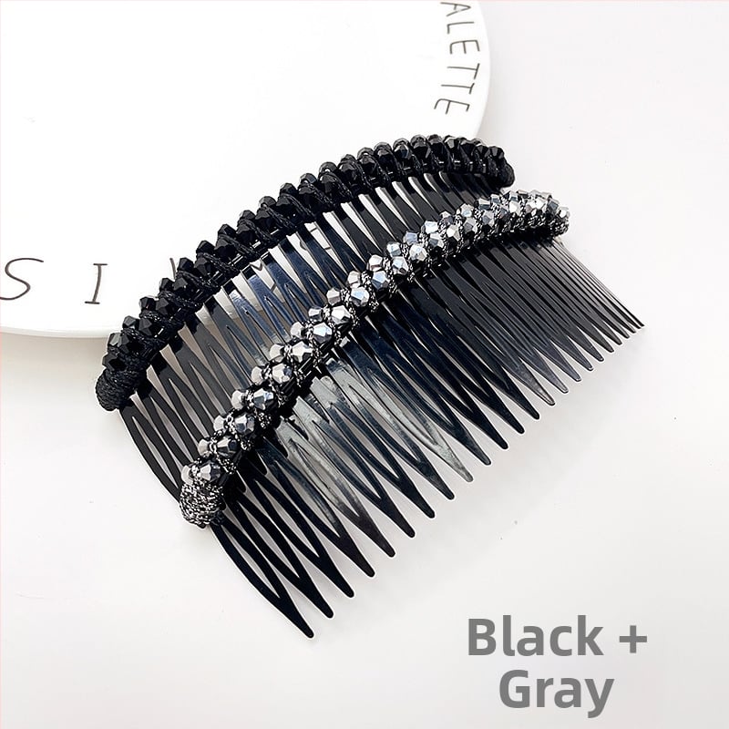 Кристална фиба за коса с розов кварц, геометрична форма, корейски стил, плетена обработка