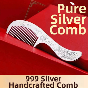 S999 grynas sidabras plaukų šukė, gėlės formos, rankų darbas, plaukų aksesuarai