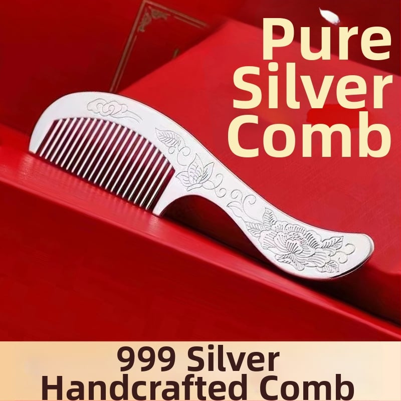 S999 grynas sidabras plaukų šukė, gėlės formos, rankų darbas, plaukų aksesuarai