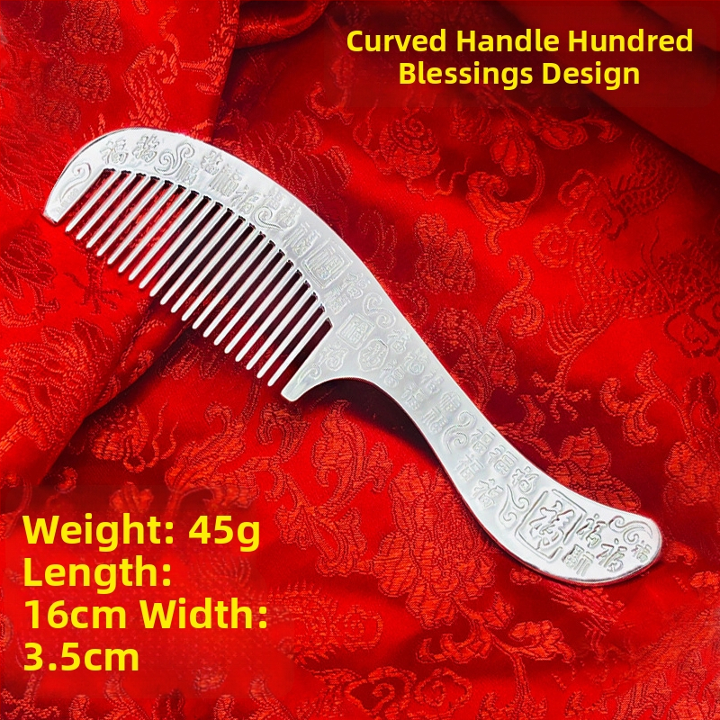 S999 grynas sidabras plaukų šukė, gėlės formos, rankų darbas, plaukų aksesuarai