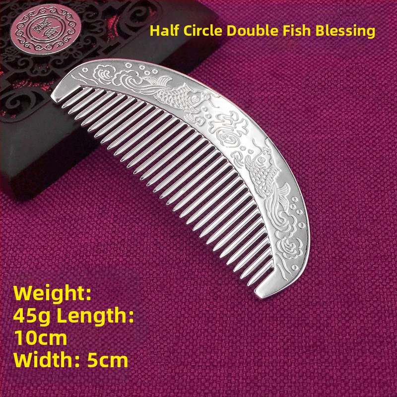 S999 grynas sidabras plaukų šukė, gėlės formos, rankų darbas, plaukų aksesuarai