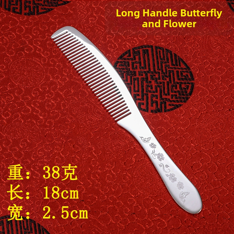 S999 grynas sidabras plaukų šukė, gėlės formos, rankų darbas, plaukų aksesuarai