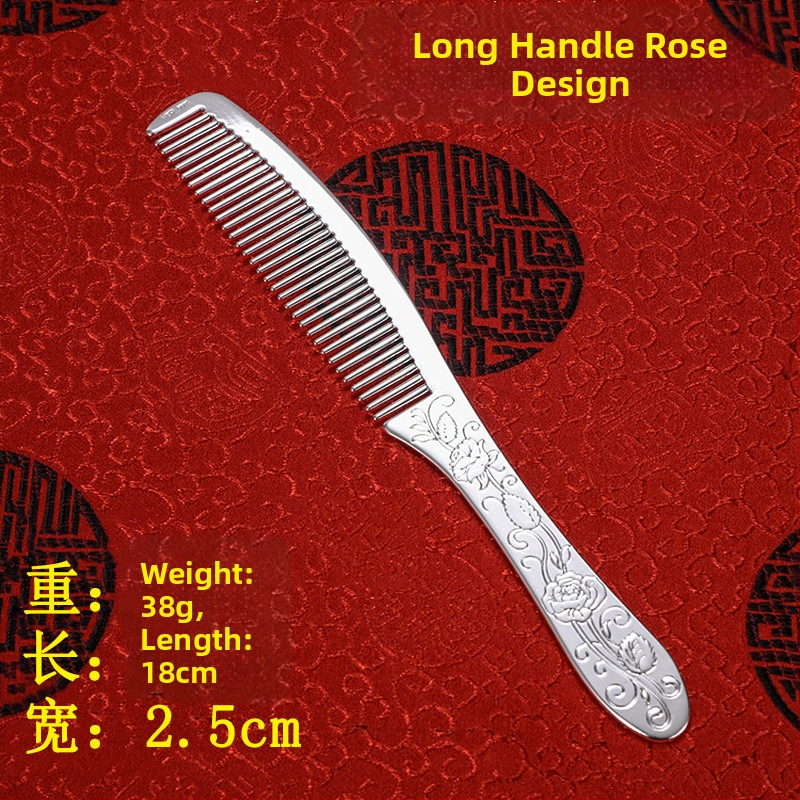 S999 grynas sidabras plaukų šukė, gėlės formos, rankų darbas, plaukų aksesuarai