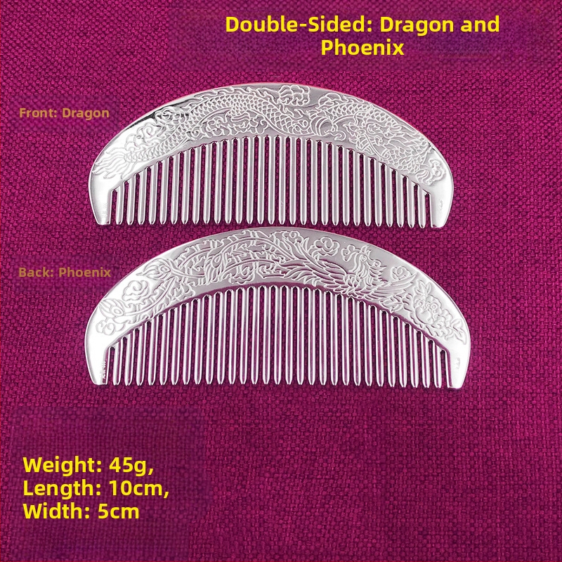 S999 grynas sidabras plaukų šukė, gėlės formos, rankų darbas, plaukų aksesuarai