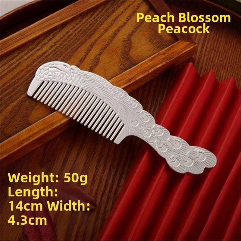 S999 grynas sidabras plaukų šukė, gėlės formos, rankų darbas, plaukų aksesuarai