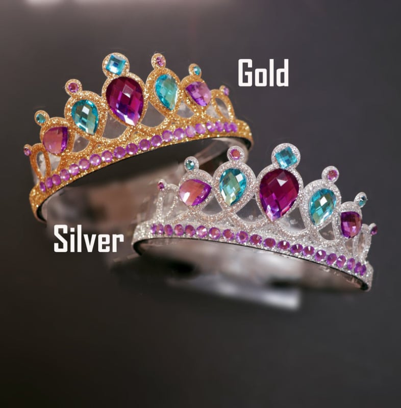 Детска корона за глава Lanju, акрилни кристали, форма корона, детски стил, ултразвукова обработка