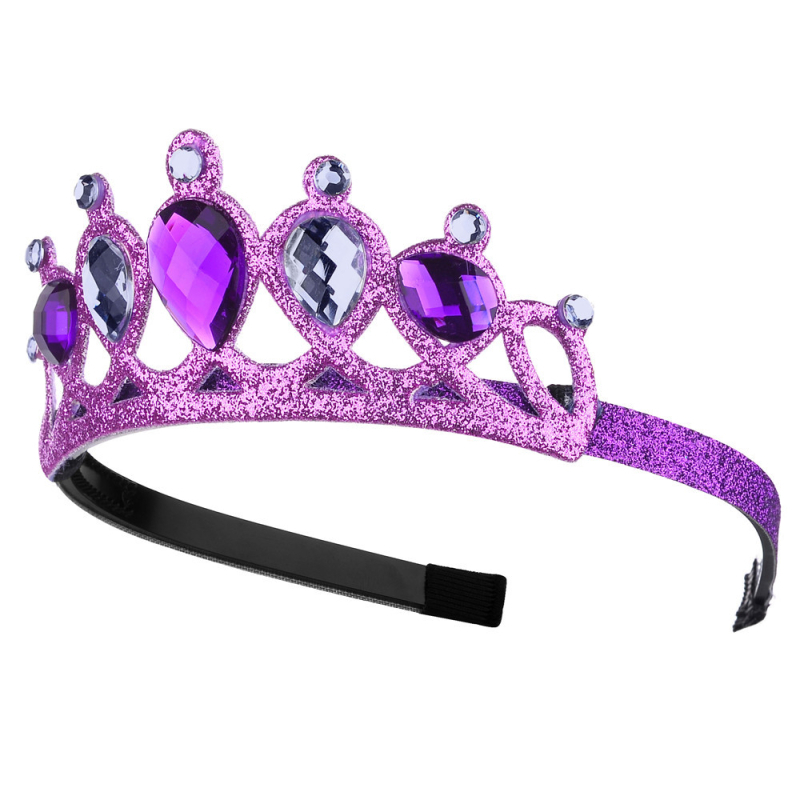Детска корона за глава Lanju, акрилни кристали, форма корона, детски стил, ултразвукова обработка