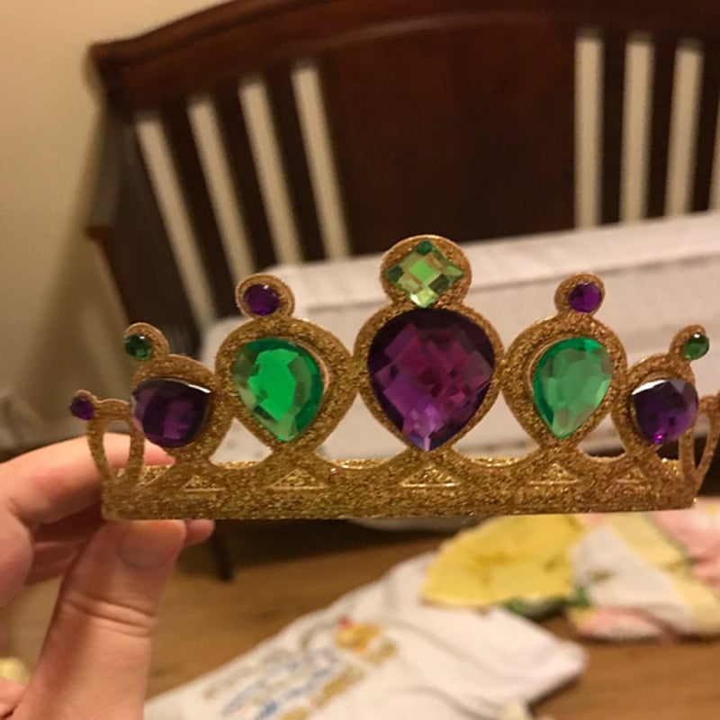 Детска корона за глава Lanju, акрилни кристали, форма корона, детски стил, ултразвукова обработка