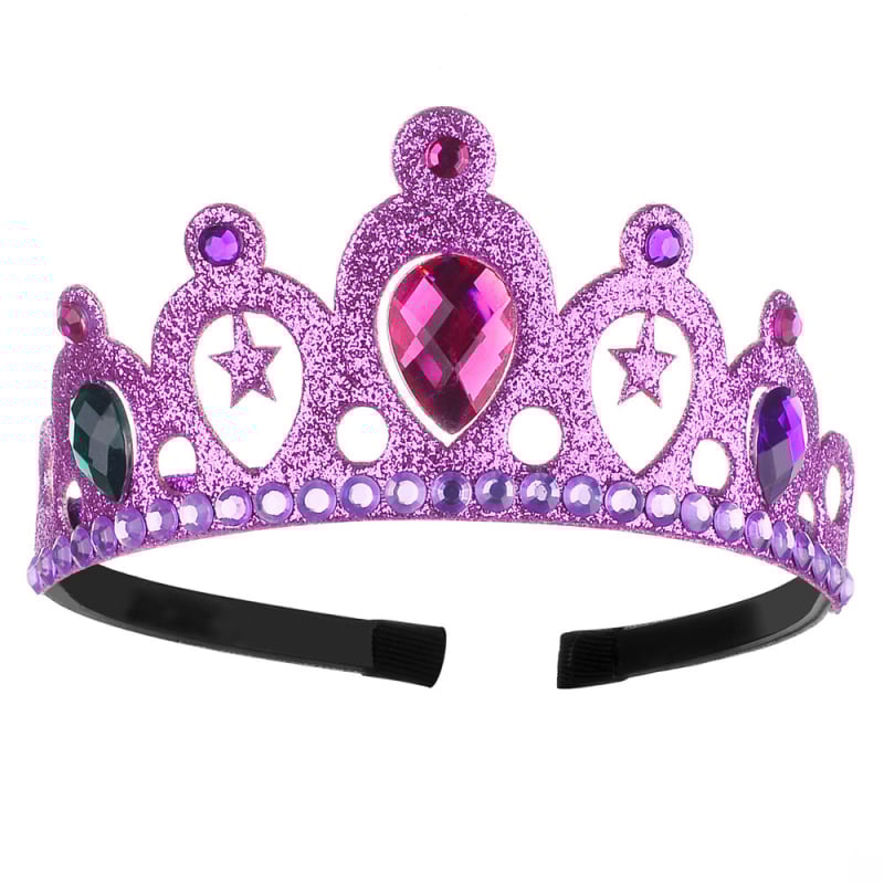 Детска корона за глава Lanju, акрилни кристали, форма корона, детски стил, ултразвукова обработка