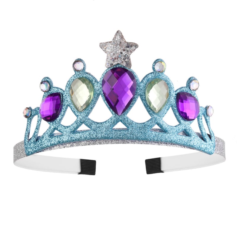 Детска корона за глава Lanju, акрилни кристали, форма корона, детски стил, ултразвукова обработка