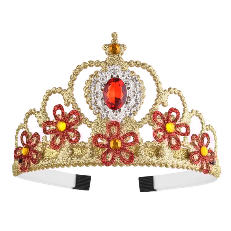 Детска корона за глава Lanju, акрилни кристали, форма корона, детски стил, ултразвукова обработка