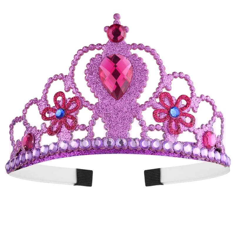 Детска корона за глава Lanju, акрилни кристали, форма корона, детски стил, ултразвукова обработка