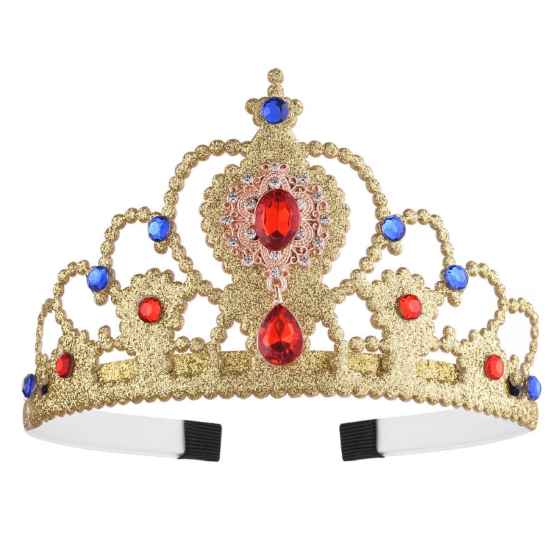Детска корона за глава Lanju, акрилни кристали, форма корона, детски стил, ултразвукова обработка