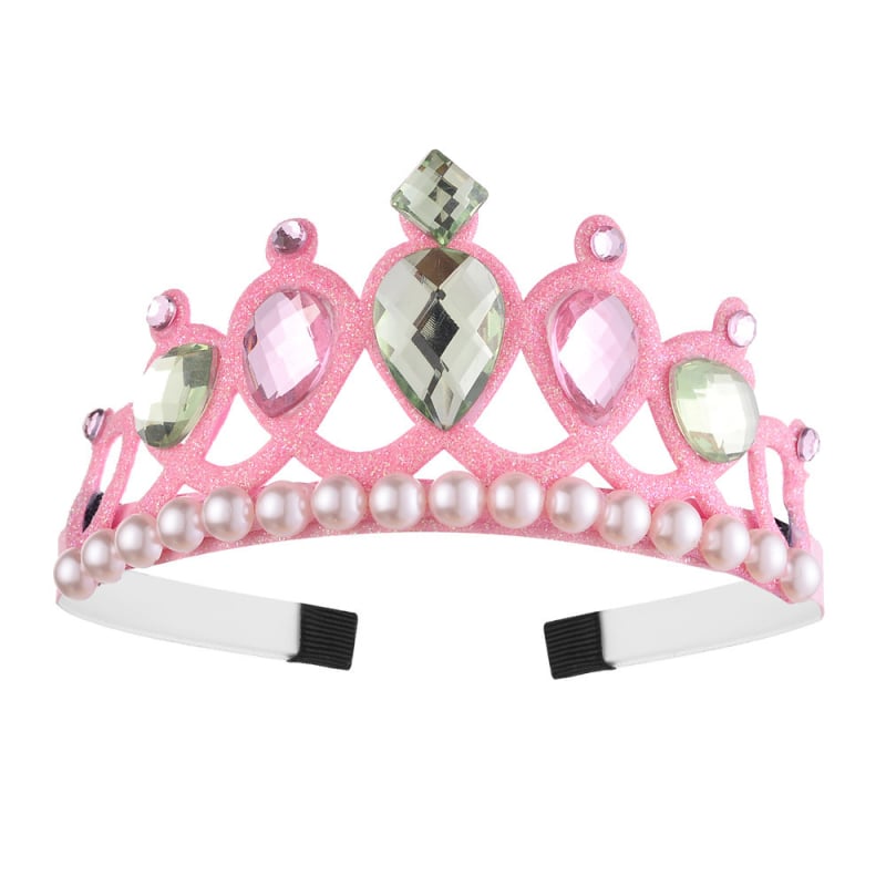 Детска корона за глава Lanju, акрилни кристали, форма корона, детски стил, ултразвукова обработка