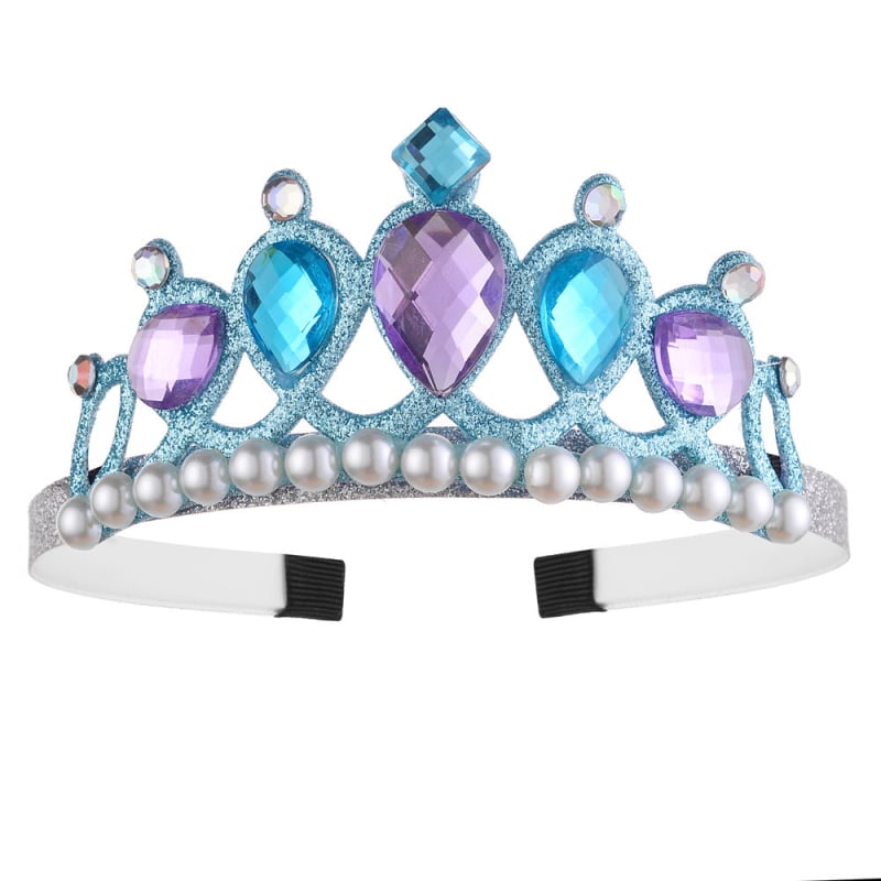 Детска корона за глава Lanju, акрилни кристали, форма корона, детски стил, ултразвукова обработка