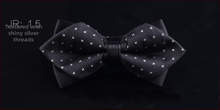 Dvostruki leptir-mašna za muškarce, unisex, tip streličasti, Jacquard obrada, geometrijski uzorak