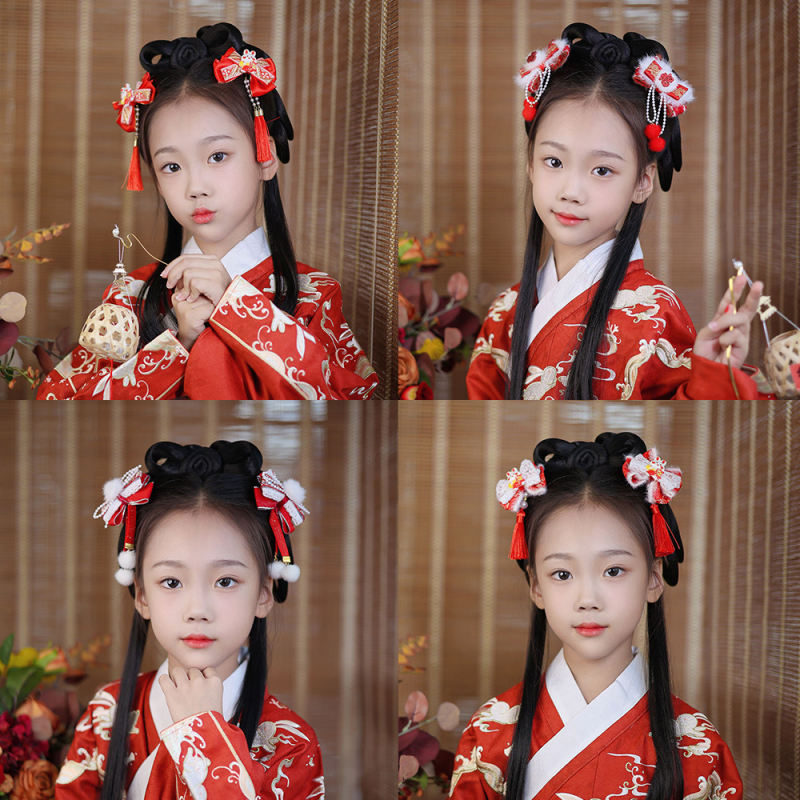 Lydinio plaukų aksesuaras vaikams, rankų darbo, etninio stiliaus