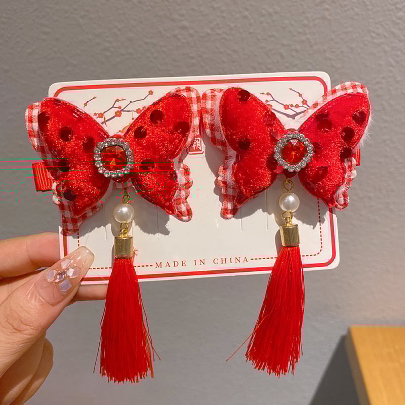 Lydinio plaukų aksesuaras vaikams, rankų darbo, etninio stiliaus